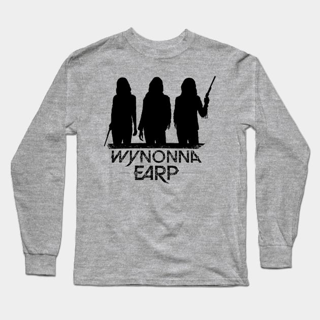 (Black Print) Wynonna Earp X3 T-Shirt Long Sleeve T-Shirt by scrappydogdesign